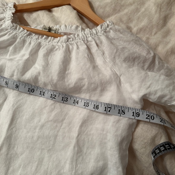 White Off-Shoulder Ruffle Top - Picture 2 of 4